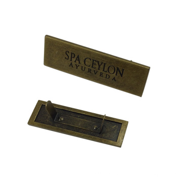 Handbag Tag Brass Plated Metal Square Tag Metal Label (58*18mm)